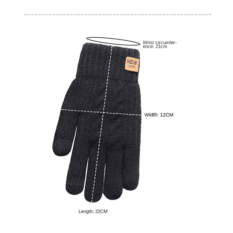 Wool Knitted Winter Gloves 